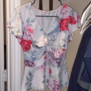 Floral Peplum Top
